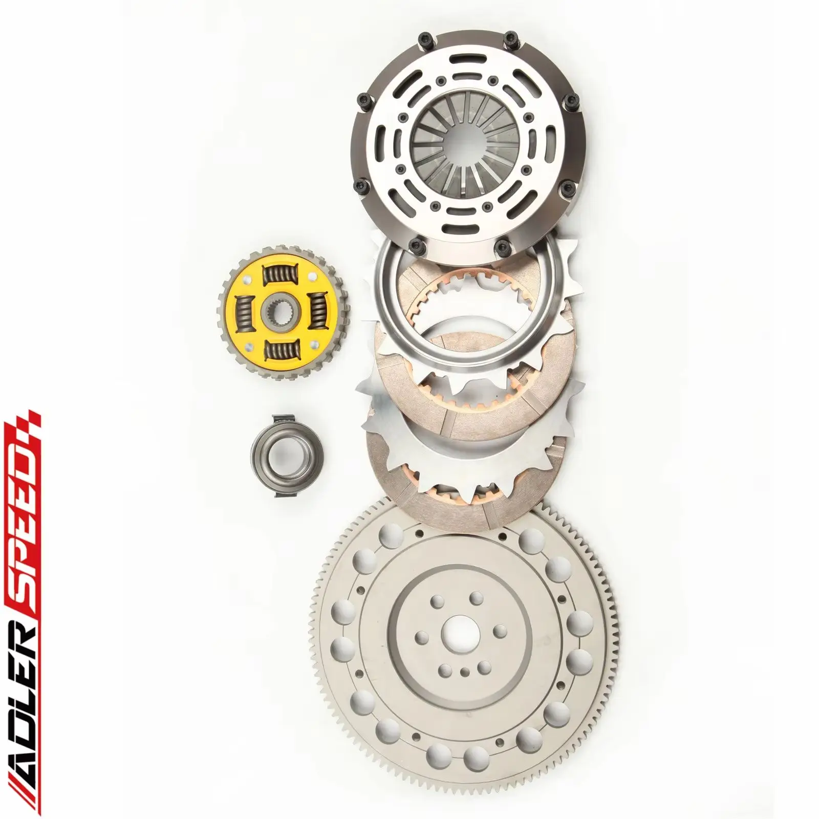 

ADLERSPEED SPRUNG CLUTCH TWIN DISK KIT MEDIUM For 01-03 MAZDA PROTEGE MAZDASPEED