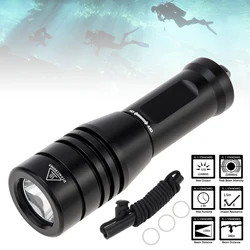 SecurityIng 570Lm LED IP68 Underwater 150M Scuba Diving Photography Flashlight for Diving/Cave Exploration/Flood Control