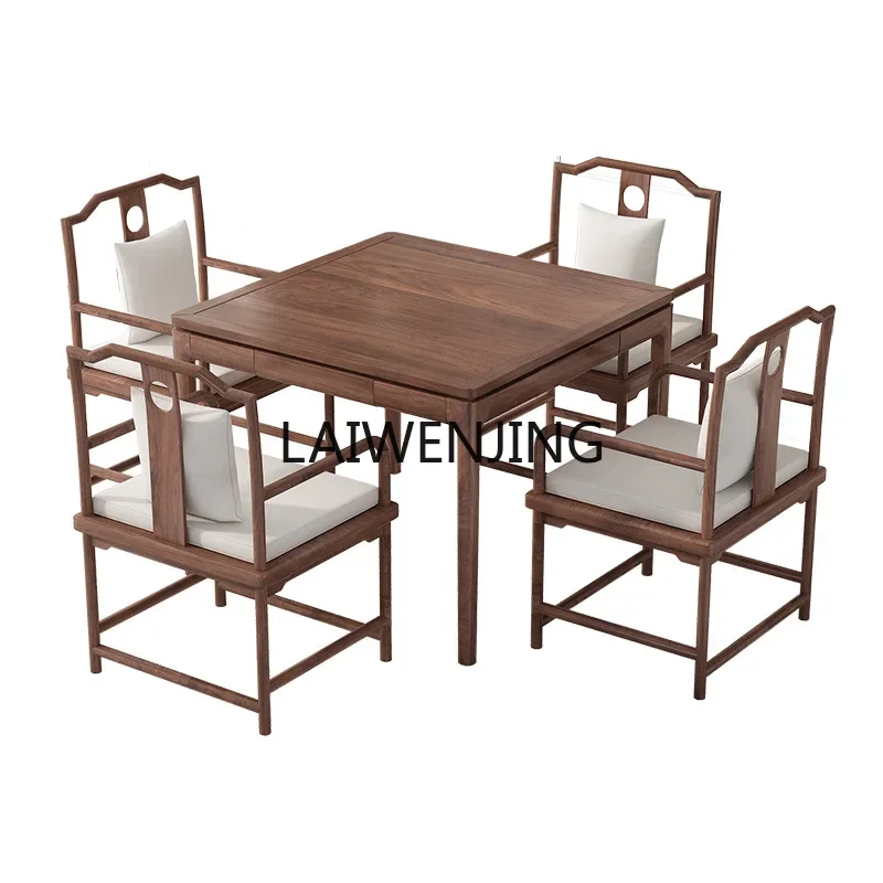 

HLZ Chinese eight immortals chess and card table playing cards simple square dining table and chair combination