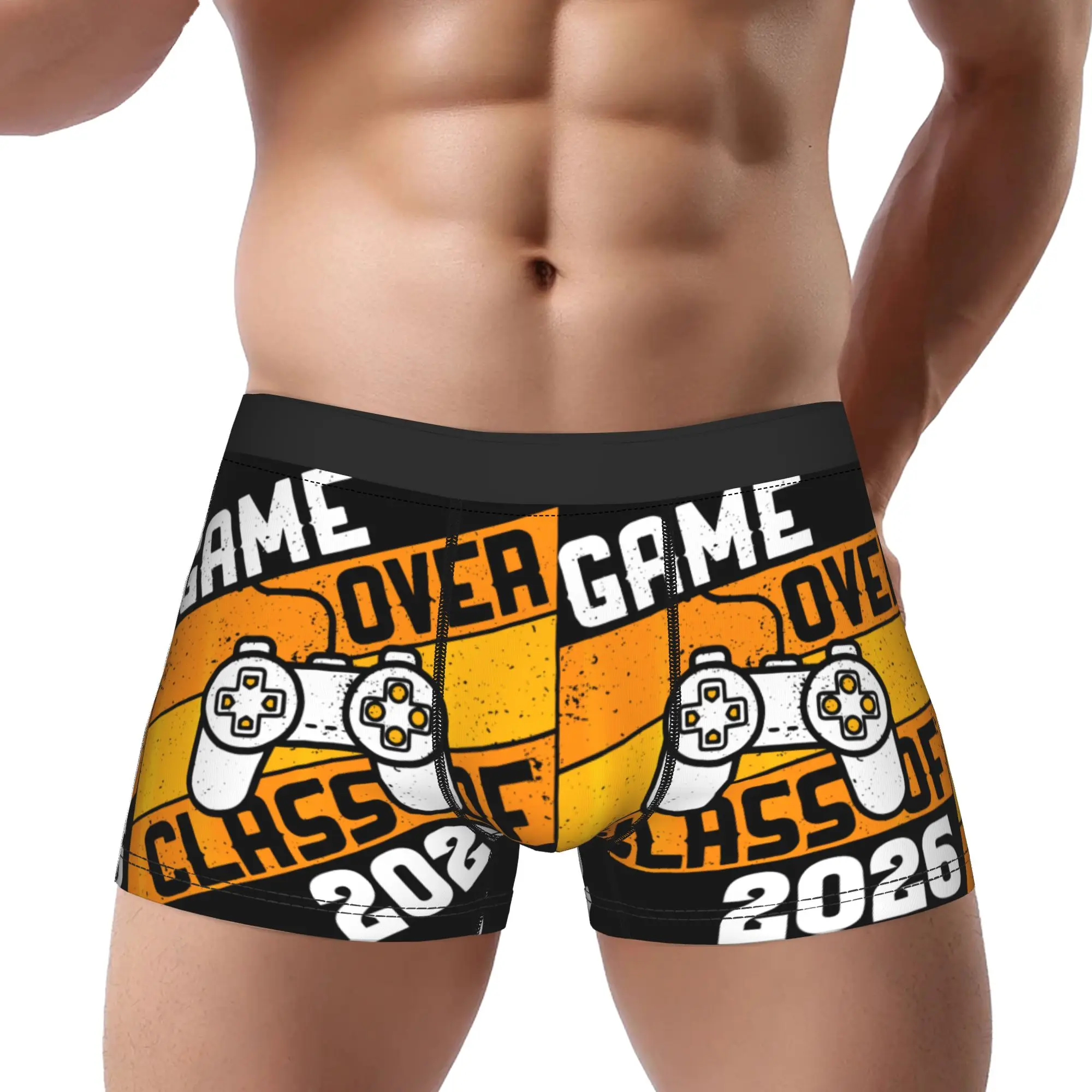 Funny Graduation Video Gamer Game Over  Class Of 2026 Underpants Homme Panties Male Underwear Print Shorts Boxer Briefs