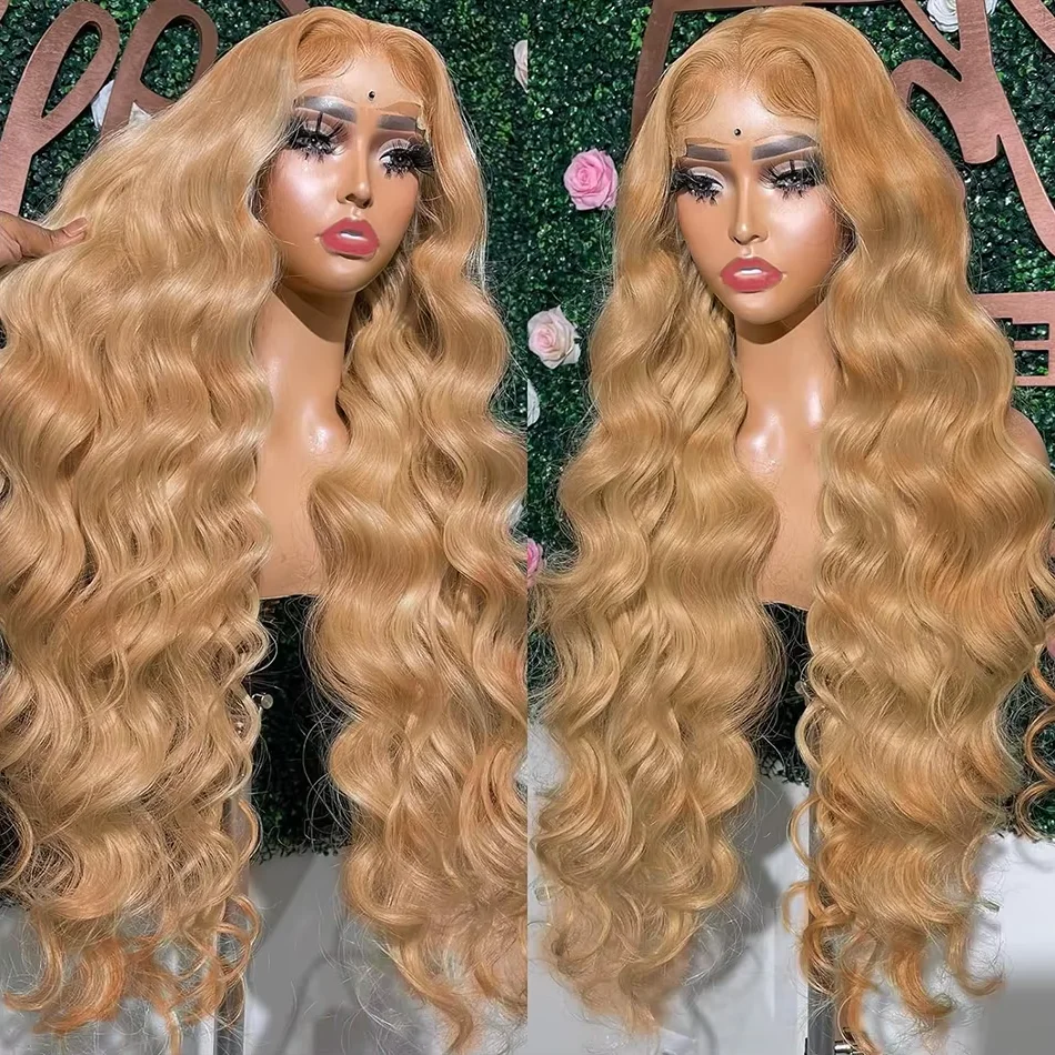 Silkwave Body Wave Honey Blond Lace Front Wigs Human Hair 13x6 HD Lace Frontal Wig #27 Colored Brown Wig Pre Plucked For Women