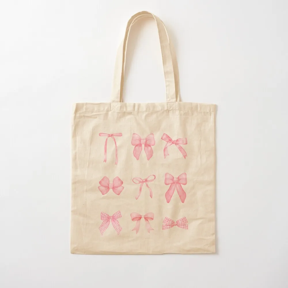 حقيبة حمل على شكل أقواس من Coquette حقيبة للمتسوقين حقائب نسائية بيئية حقيبة قماش مخصصة كبيرة #2