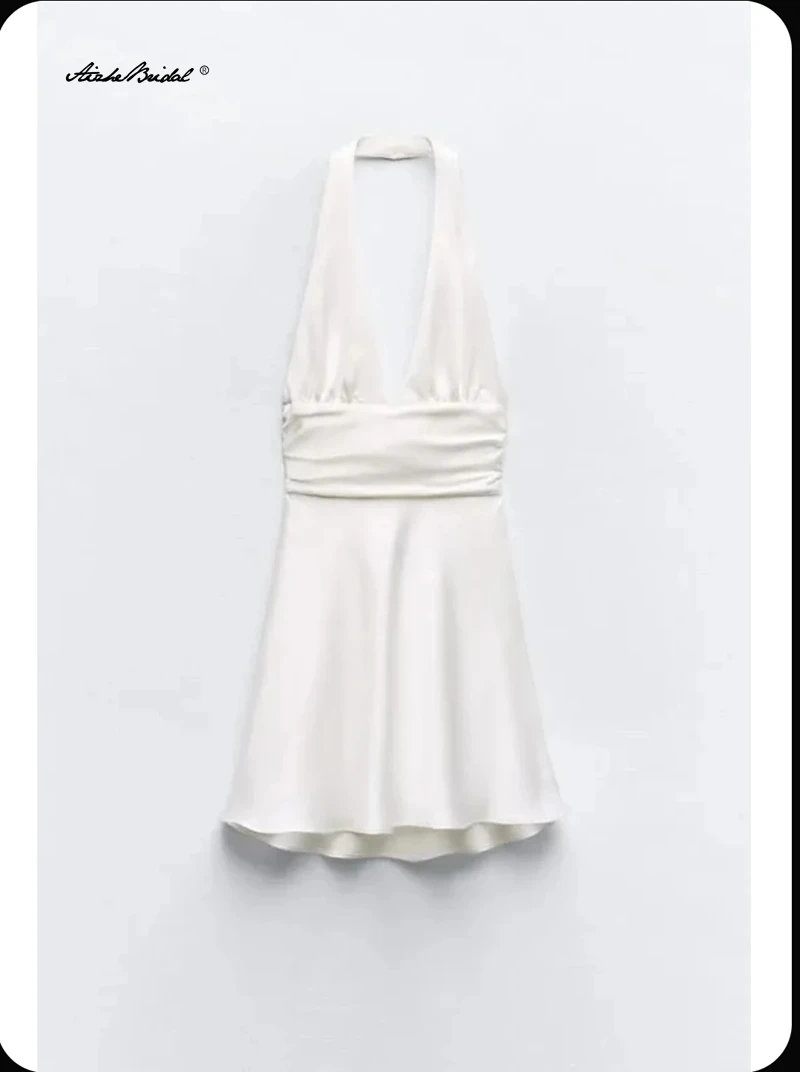 مثير الرسن فستان حفلة موسيقية قصيرة، فساتين حزب البسيطة عارية الذراعين القوس ضمادة فستان كوكتيل فستان الصيف #5