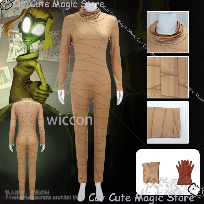 

The Gaslightt Districtt Anime Mel Cosplay Sexy Mummy Bandages Jumpsuit Bodysuit Jirai Kei Girl Comic Con Carnival Cos Customized