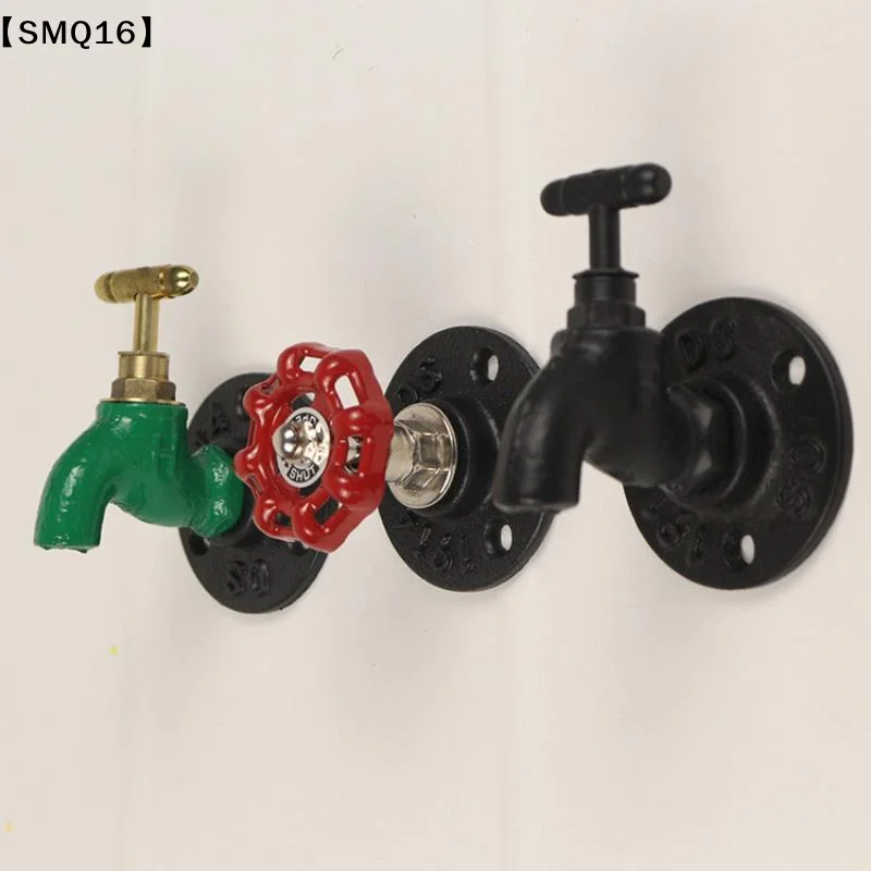 Loft Cabinet Pulls Black Metal Retro Valve American Industrial Style Wardrobe Drawer Knobs And Handles Furniture Hardware【SMQ】
