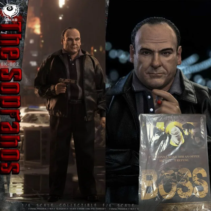 

2025 New Stock BLACK 8 STUDIO BK-002 1/6 Scale Black Leather Jacket Male Soldier with Weapons Full Set for 12" Action Figure Toy