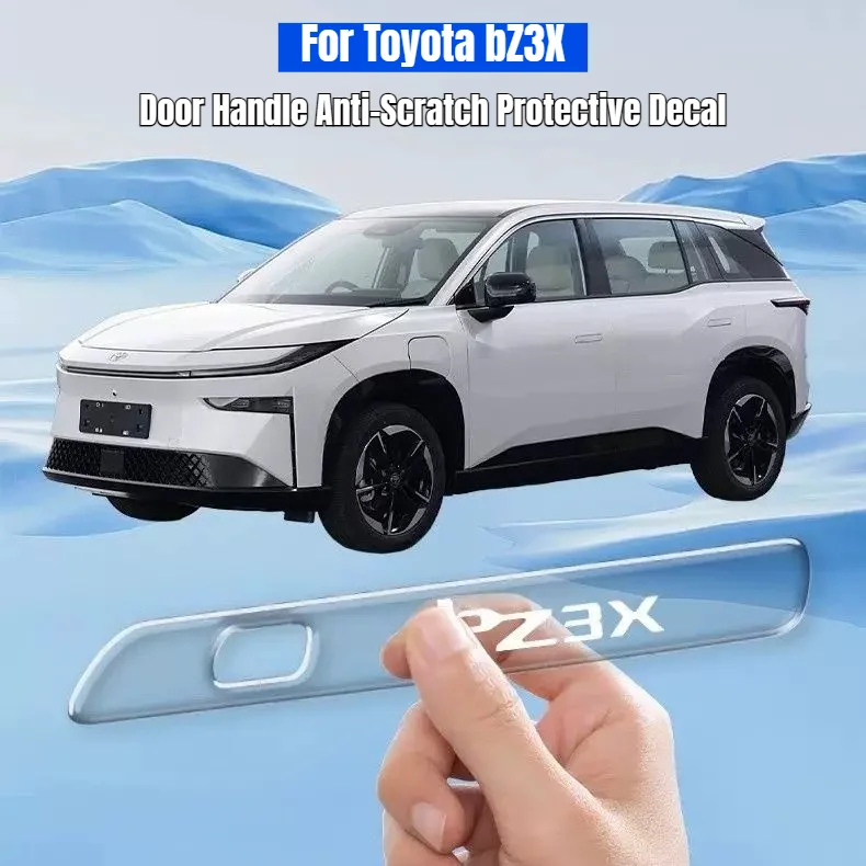 For Toyota bZ3X 2025-2026 Door Handle Anti-Scratch Protective Decal Car Exterior Door Pull Stickers Decor Mod Auto Accessories