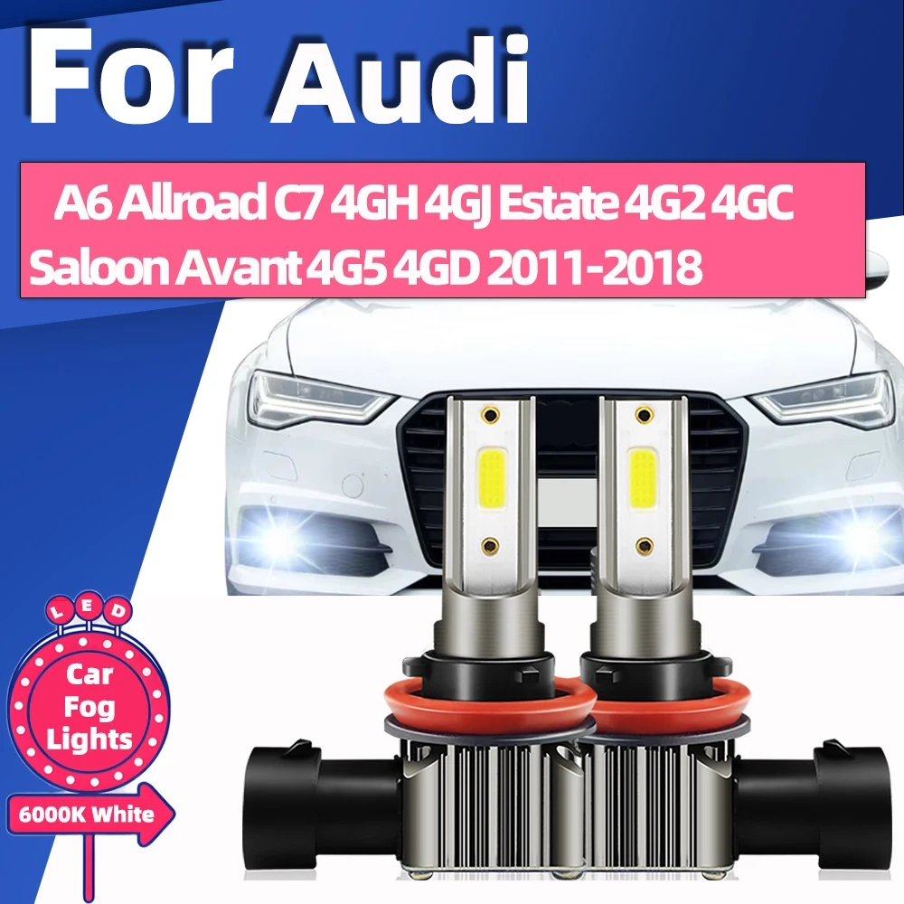

2 шт. беспроводные автомобильные передние противотуманные фары для Audi A6 Allroad C7 4GH 4GJ Estate 4G2 4GC Saloon Avant 4G5 4GD 2011-2018 светодиодная лампа 15000LM