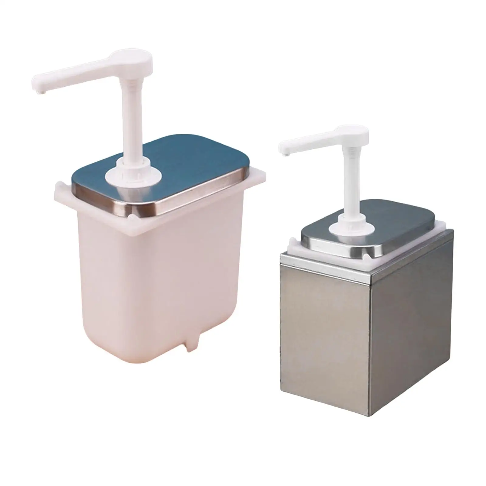 Condiment Pump Dispenser 2.5L Press Sauces Syrups Salad Seasoning Sauce Pump Station for Home Restaurant Commercial Buffet