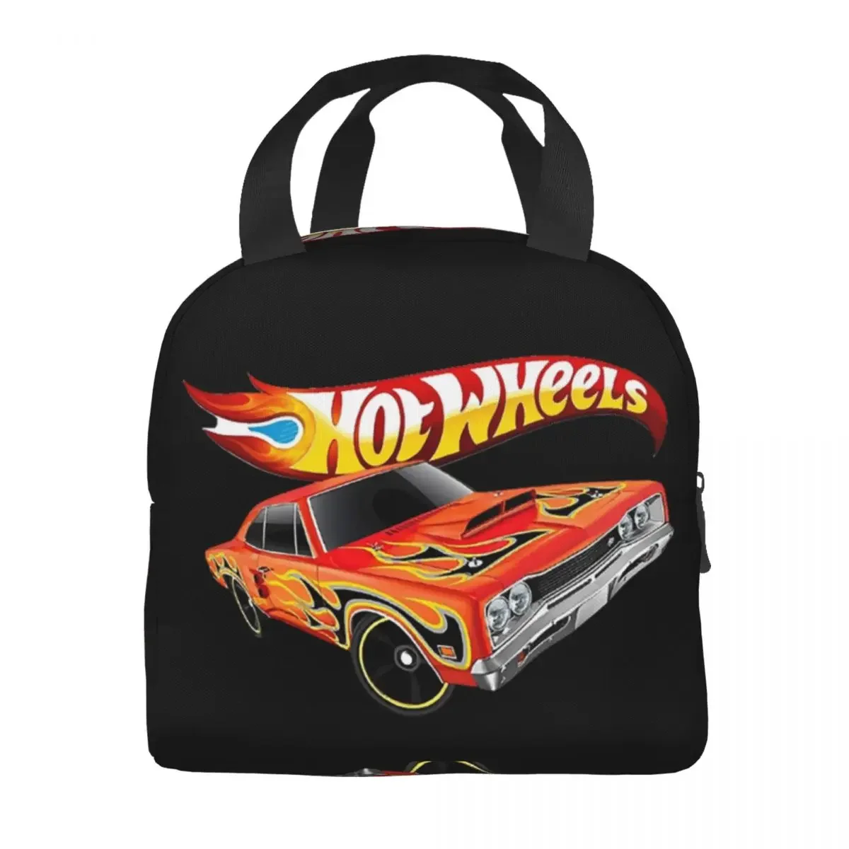 Пользовательские Hot Wheels для фанатов, термоизолированная сумка для обеда, мультяшный спортивный автомобиль, портативный контейнер для обеда, дорожная многофункциональная коробка для еды