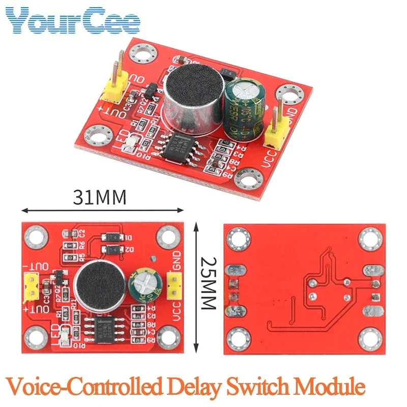 20PCS/1PC Voice Control Delay Switch Module DC 3-9V Voice Activated Switch Led Light Electric Fan Clapping Sound Control Board