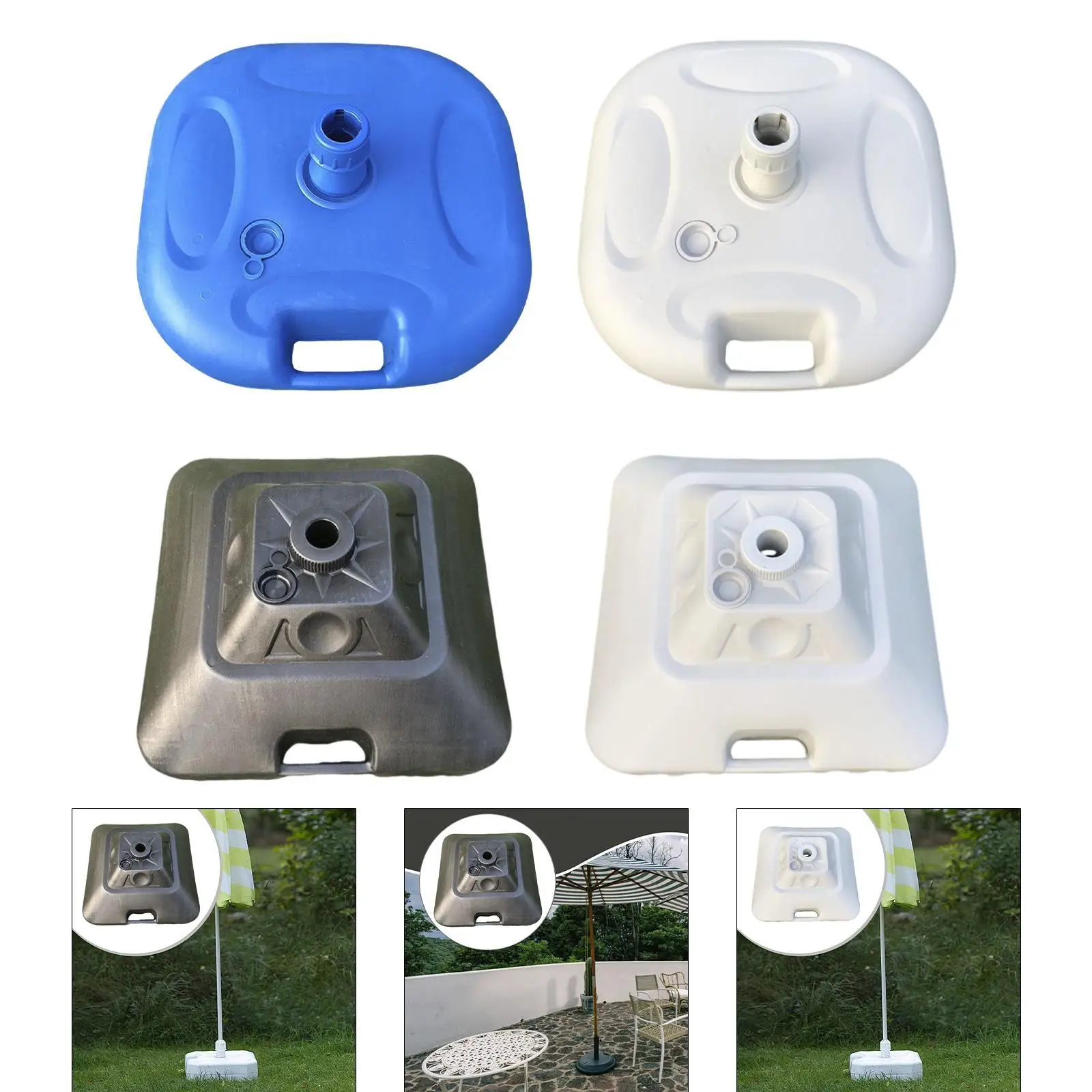 Patio Umbrella Base Windproof Water Filled for Market Backyard Summer Beach