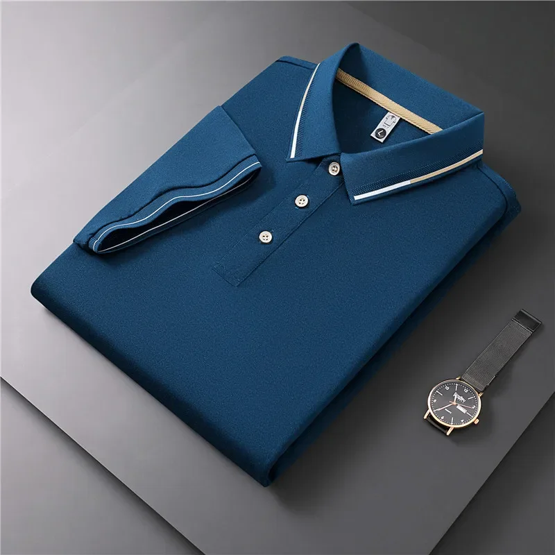 

Summer New High Quality Embroidered Polo Shirt for Men's Fashion, Casual, Comfortable, Breathable, and Cool Short Sleeved Top