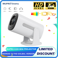 Wupro K220 Mini Projector Global Version Android 11 WIFI6 Netflix For Home Cinema Smart FHD Outrdoor Portable Camping Theater