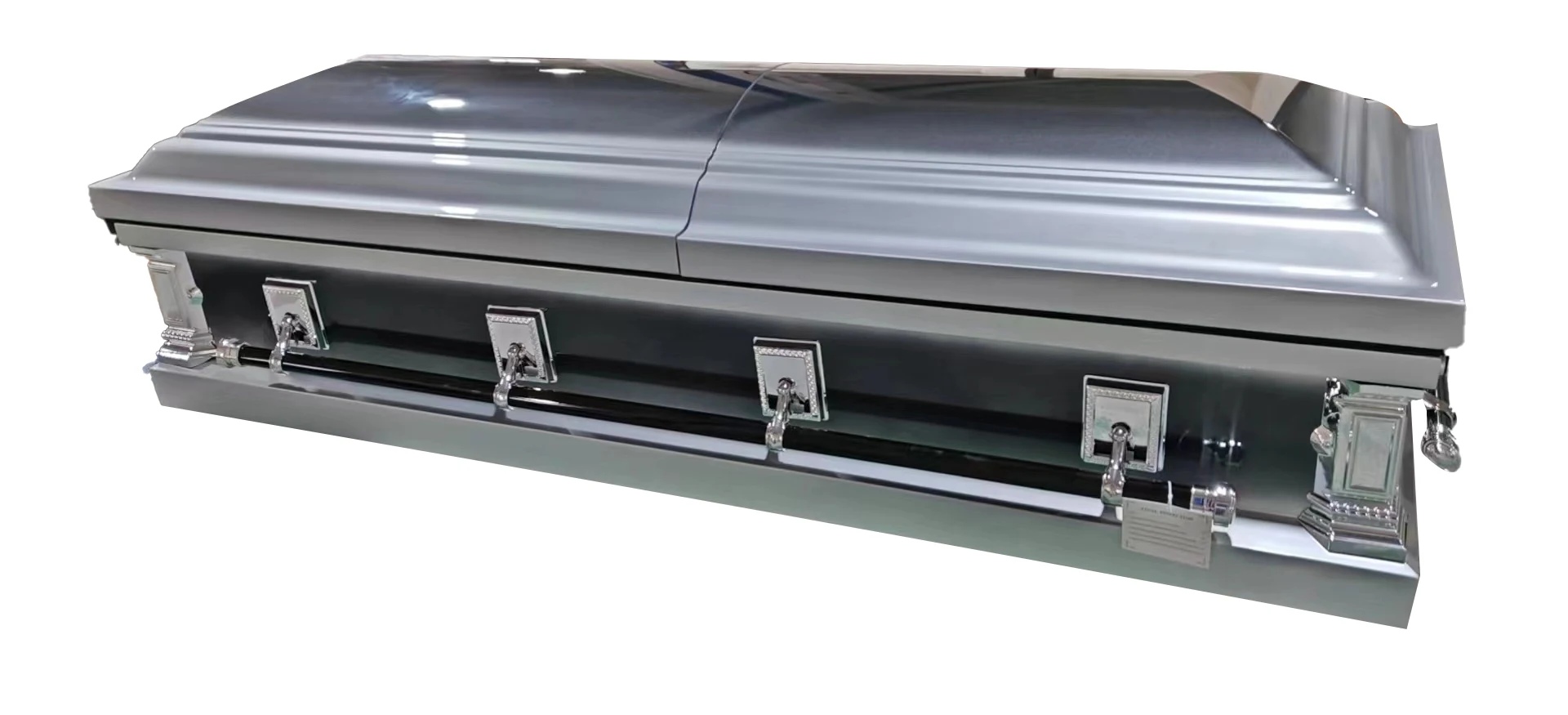 Forniture funebre di alta qualità Corona di bara per adulti in acciaio calibro 18 per servizi commemorativi e citerie