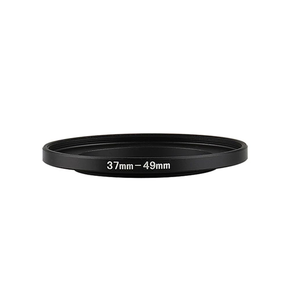 Anello filtro Step-Up nero in alluminio 37mm-49mm 37-49mm adattatore per obiettivo adattatore filtro da 37 a 49 per obiettivo fotocamera Canon Nikon Sony DSLR