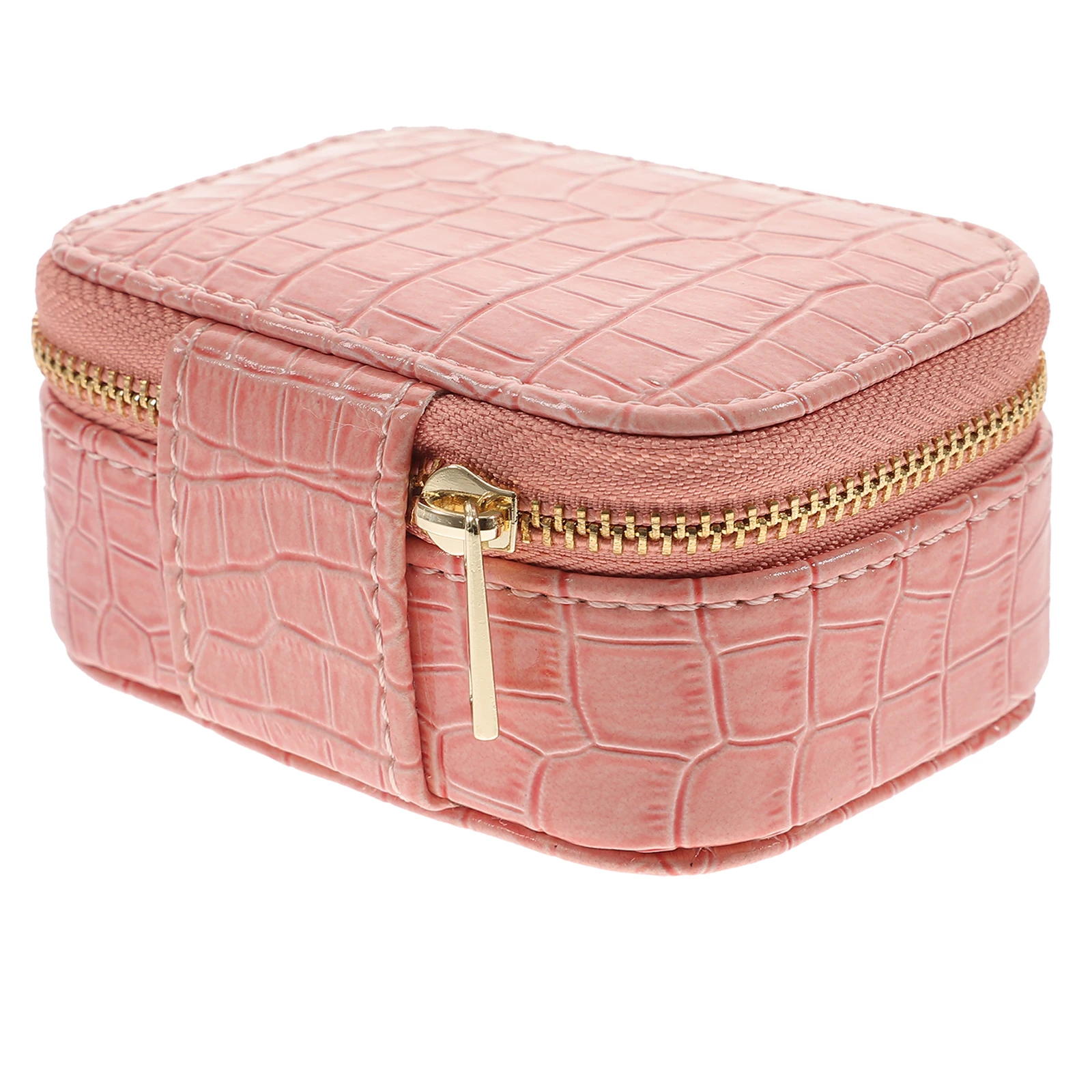 

Portable Jewelry Box PU Bead Faux Mini Travel Case Ring Earring Storage Organizer For Bracelets Necklaces Gifts