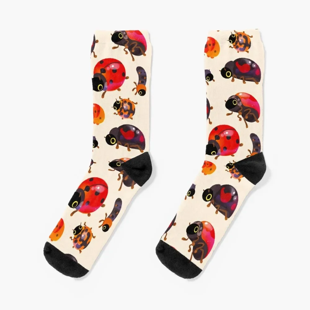 

Lady beetles Socks Antiskid soccer Novelties Socks For Men Women's