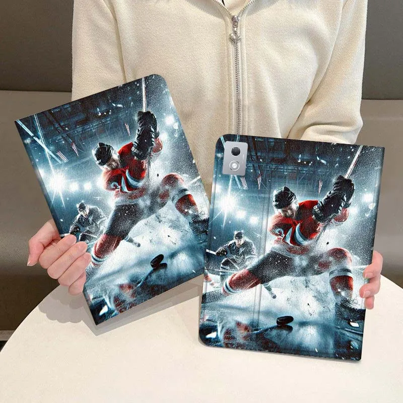 

Hockey Player Shooting Ice Tablet Case For Legion Xiaoxin Pad P12 Pro Y900 GT 2023 2025 12.1 12.7 14.5 inch
