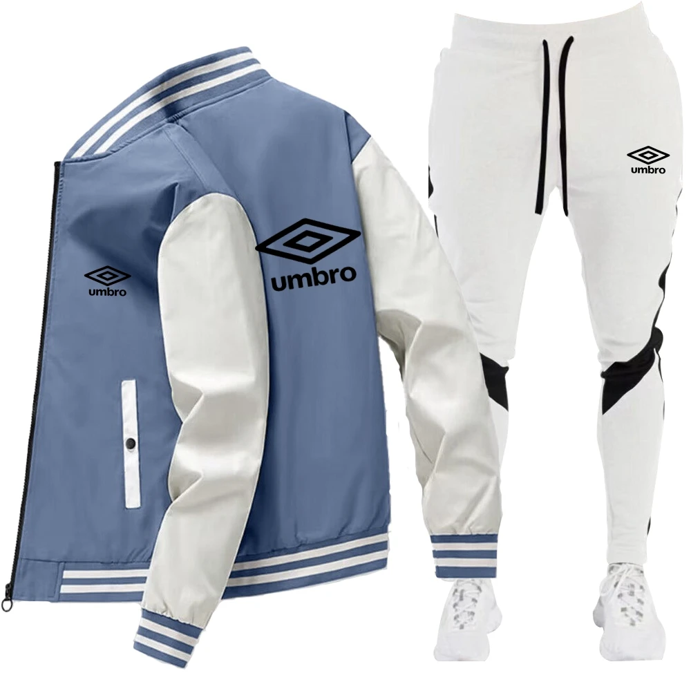 2024 New UMBRO Spring and Autumn Jacket Men's Zipper Sportswear Set Fashion Men's Sportswear Set Jacket Pants Sportswear Set