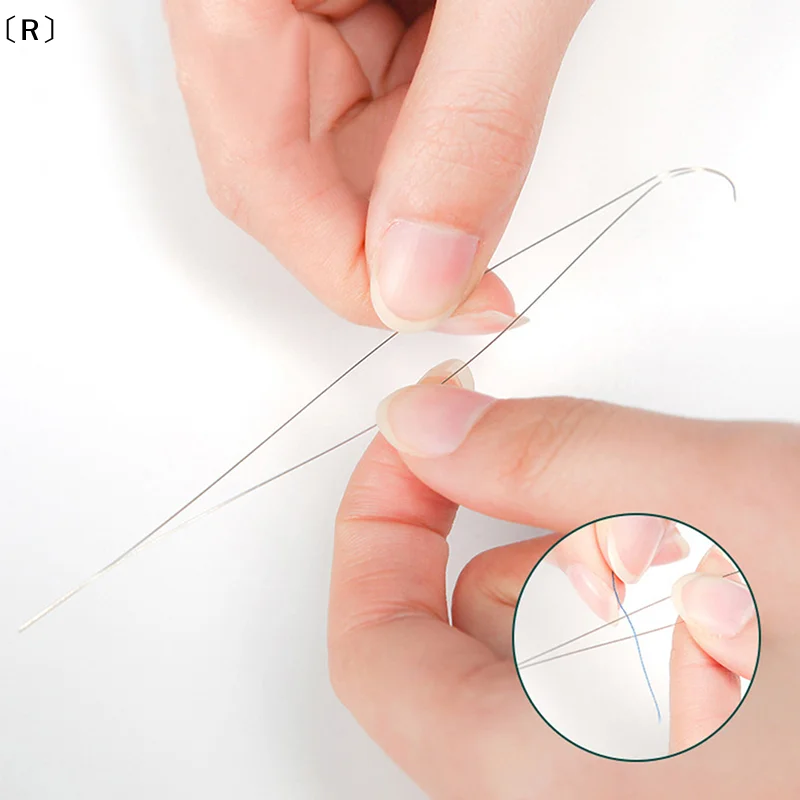 バR SigurGroßes Auge gebogene Perlennadeln, Edelstahl-Nähnadeln, DIY-Perlenspinnernadeln, Bastelarbeiten, NähwerkzeugwaziWinter2 Parque