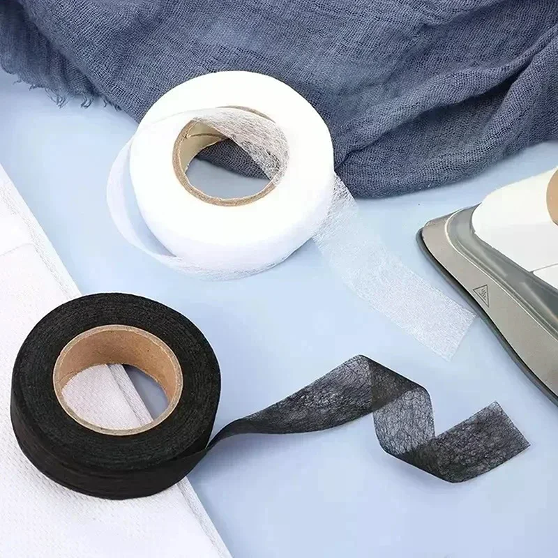 เทปผ้ากาวสองหน้าสีขาวดำสำหรับร - Sewing Hemming บทวิจารณ์และราคา