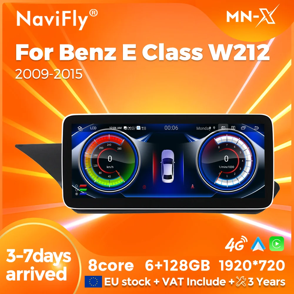 NaviFly Android 14 autoradio per Mercedes Benz classe E W212 E200 E230 E260 S212 lettore multimediale Wireless Carplay DSP BT