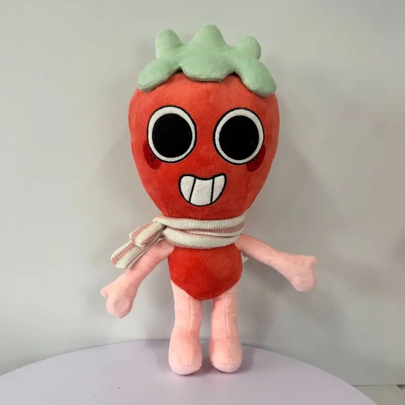 35cm D-Dandys W-World Sprout Deluxe Strawberry Cartoon Plush Toy Cute Soft Stuffed Doll With Cupcake Game Fans Home Decor Gifts view 5