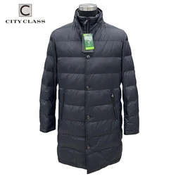 CITY CLASS Winter Long Men Coat Hot Selling New Fashion Soft Sustans Padding Removable Fake Vest Jacket Coats for Male CC02160