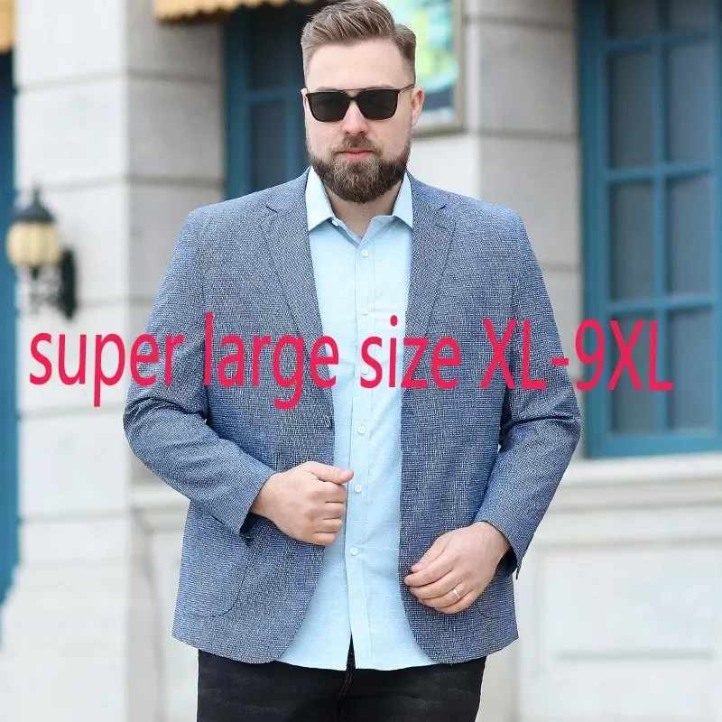 New Arrival Fashion Suepr Large Men Loose Suit Coat Fashion Casual Single Breasted Blazers Men Suits Plus Size XL-6XL7XL 8XL 9XL