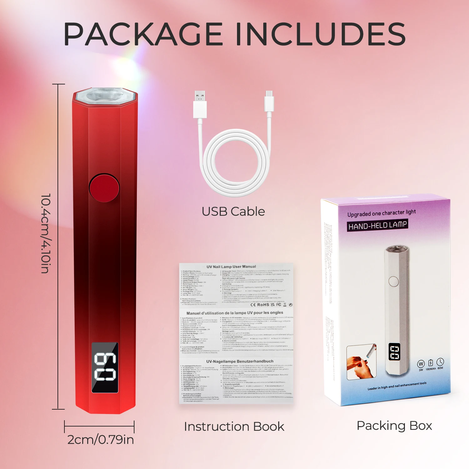 مصباح صغير للأشعة فوق البنفسجية علاج الأظافر مصباح LED للأظافر لجل البولندية مانيكير USB قابلة للشحن مجفف الأظافر للعلاج السريع