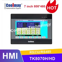 Coolmay 7 inch TK8070H/HD HMI touch screen lcd panel 800*480 resolution rs232 rs485 HMI TOUCH PANEL for automatic controller