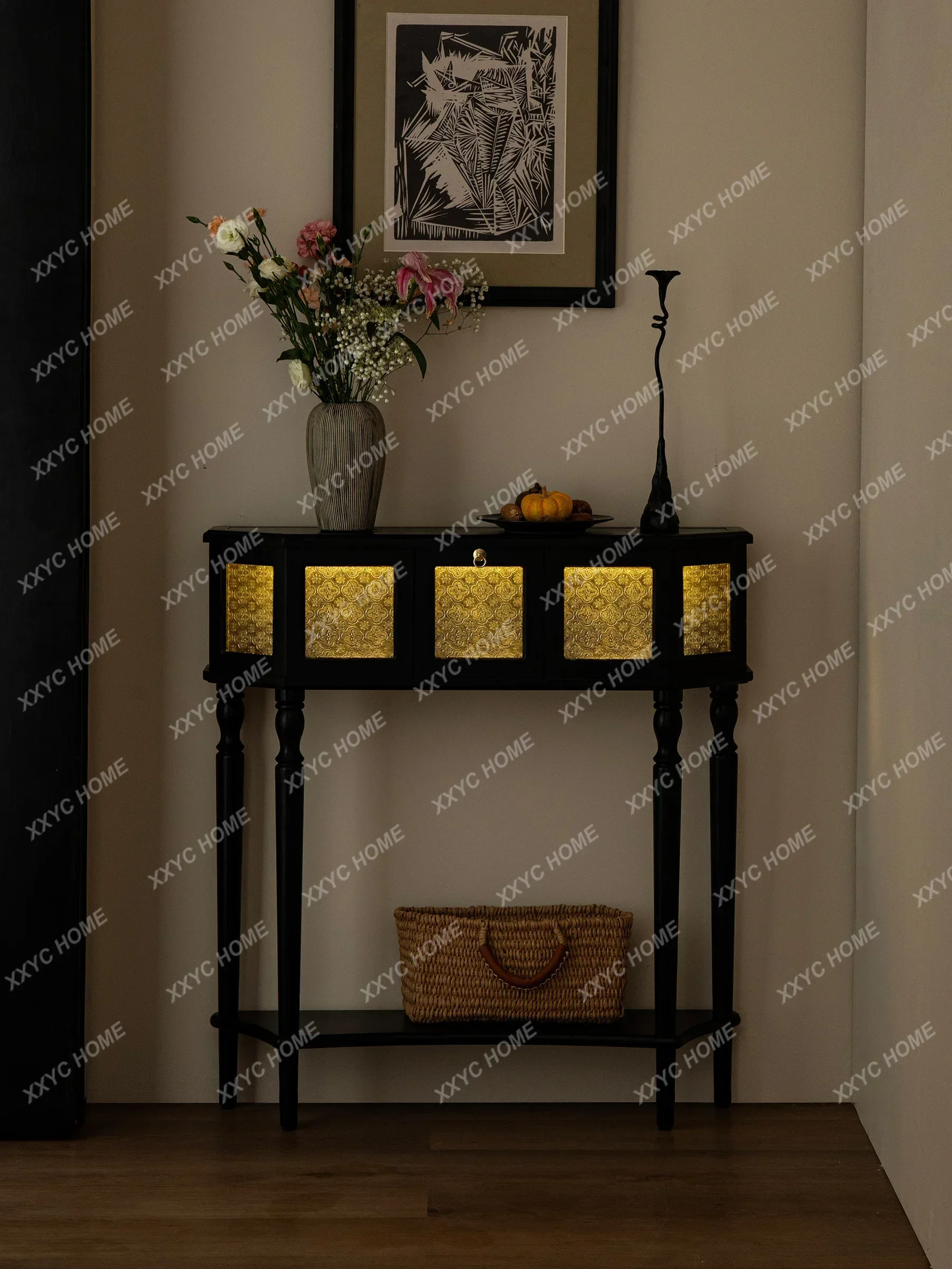 oriental medieval entrance cabinet decoration atmosphere lighting case