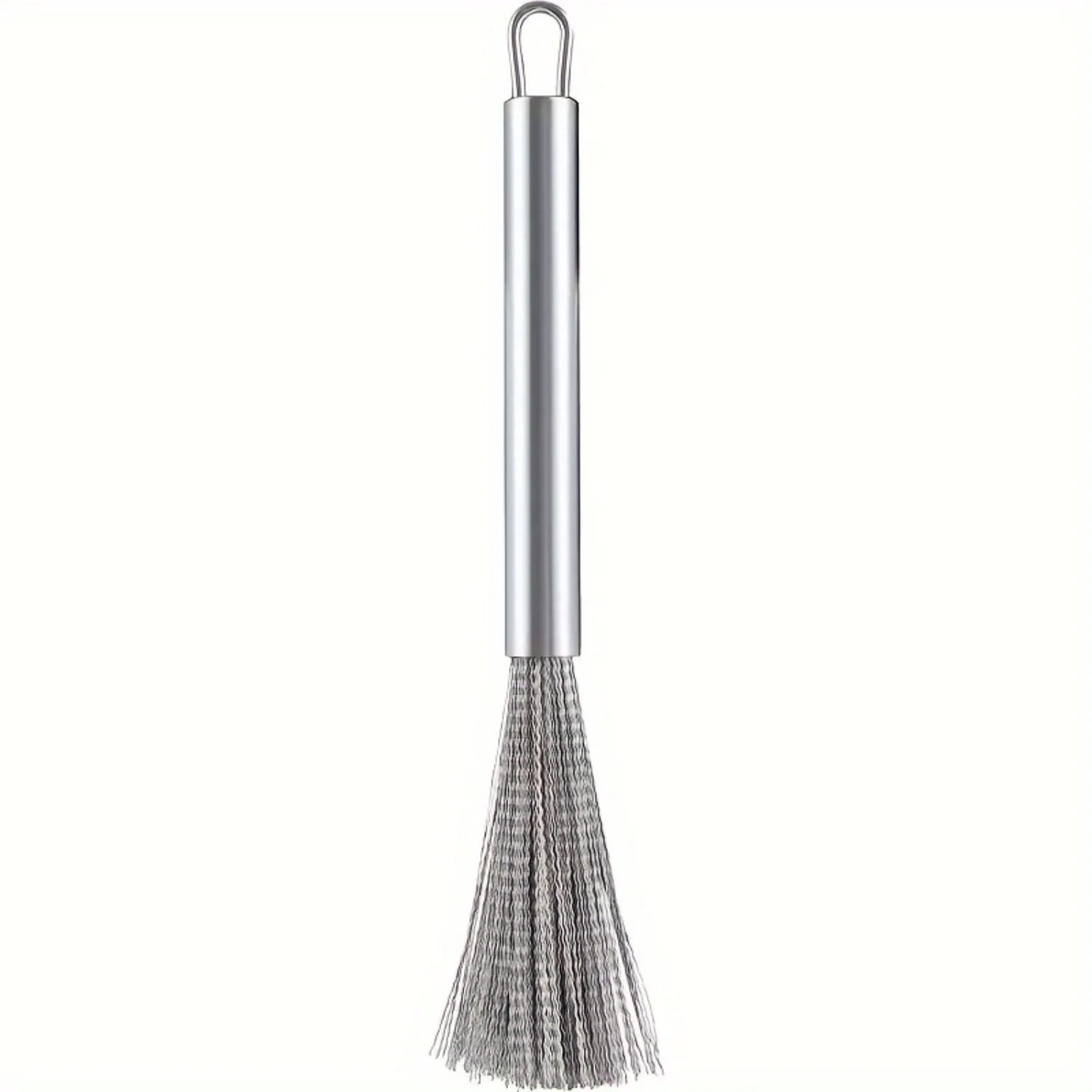 304 Stainless Steel Cleaning Brush, 13cm/5.12in Comfort Grip, Efficient Scrubber With Hanging Loop, Durable Metal Pot Cleaner F