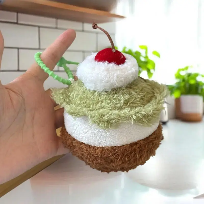 12/20 Cm Leuke Voedsel Taart Tas Charme Sleutelhanger Koffie Kaas Sandwiches Pluche Poppen Speelgoed Sleutelhanger Rugzak Accessoires Kerstcadeaus