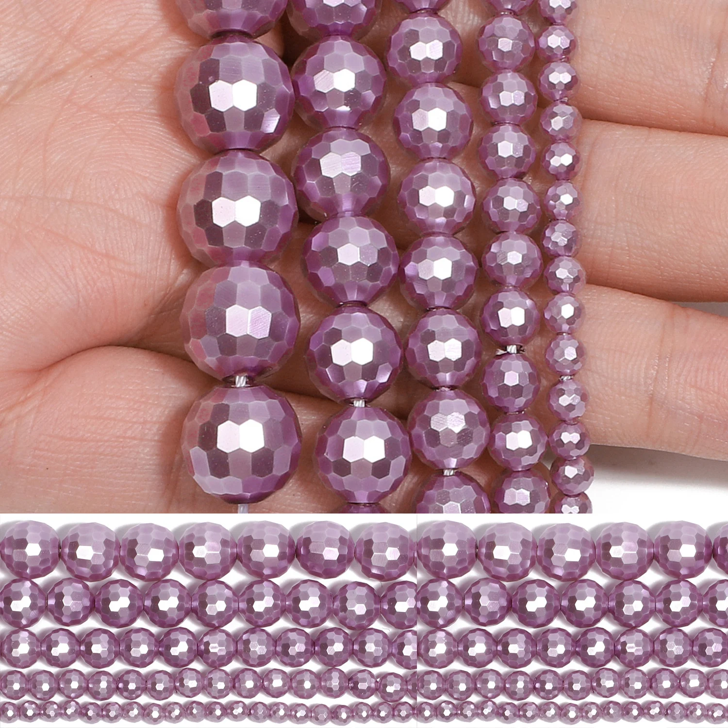 Faceted Purple Glas…