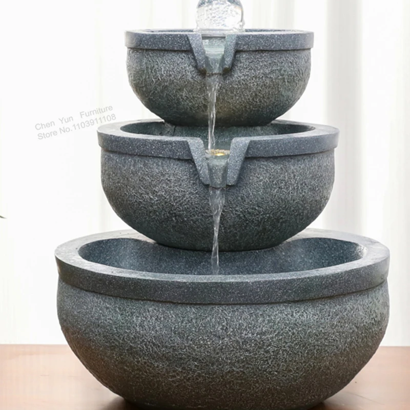 Fountain Rockery Figurines Rich Meaning Of Home Decoration Home Decor Office Figurines Appreciate Modern Fontes Para Interiores