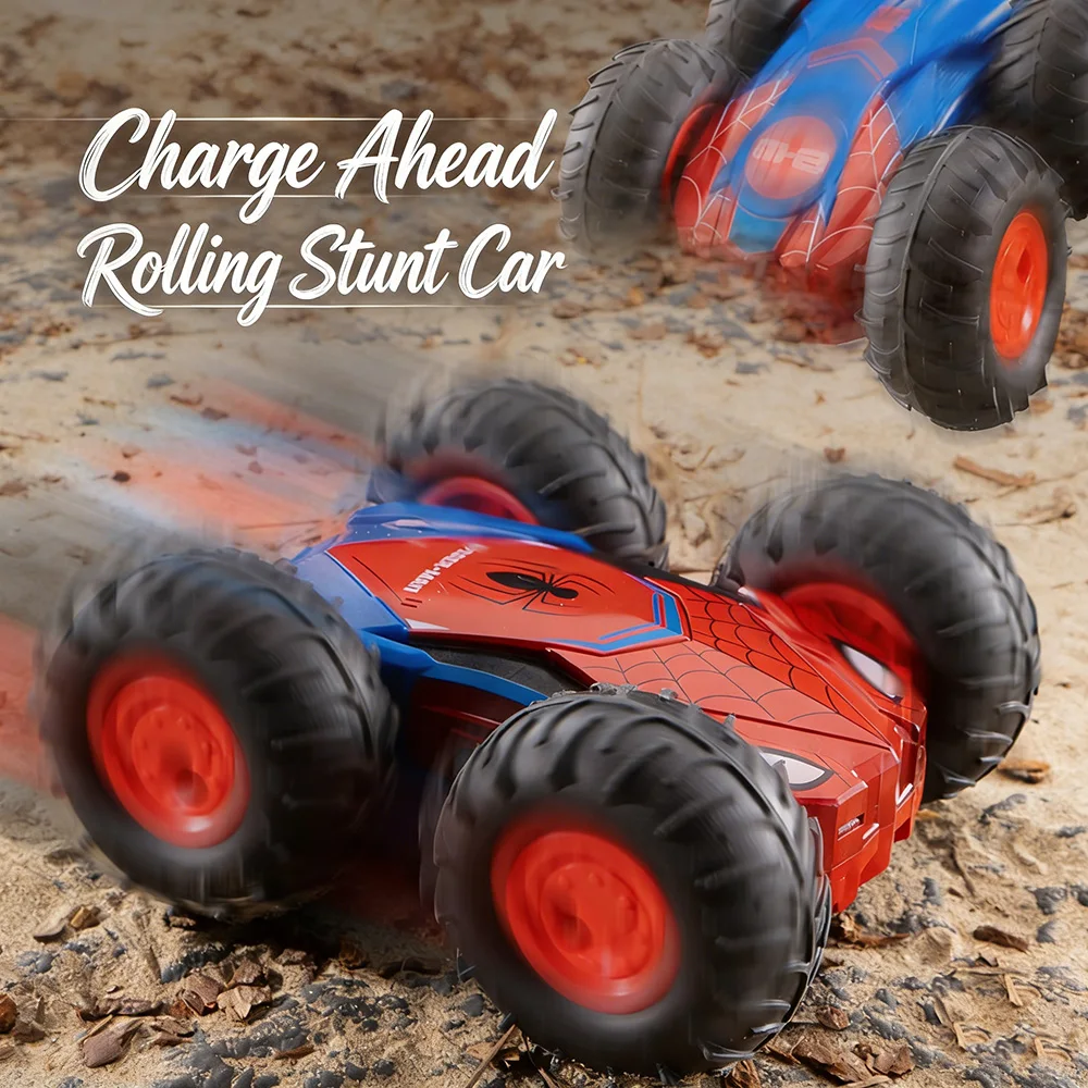 

Genuine Marvel Spider-Man Electric Remote-Controlled Toy Car Avengers Superhero Series Double-Sided Stunt Climbing Cars Boy Gift