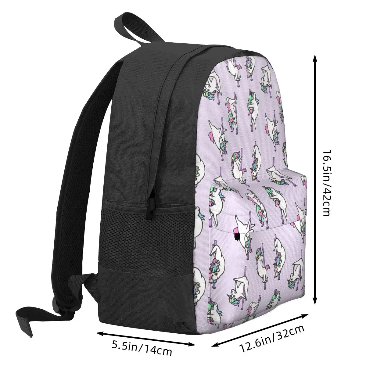 Unicorn Pole Dancing Club Backpack Student BookBag Children School Bag Laptop Shoulder Bags for Boys Girls
