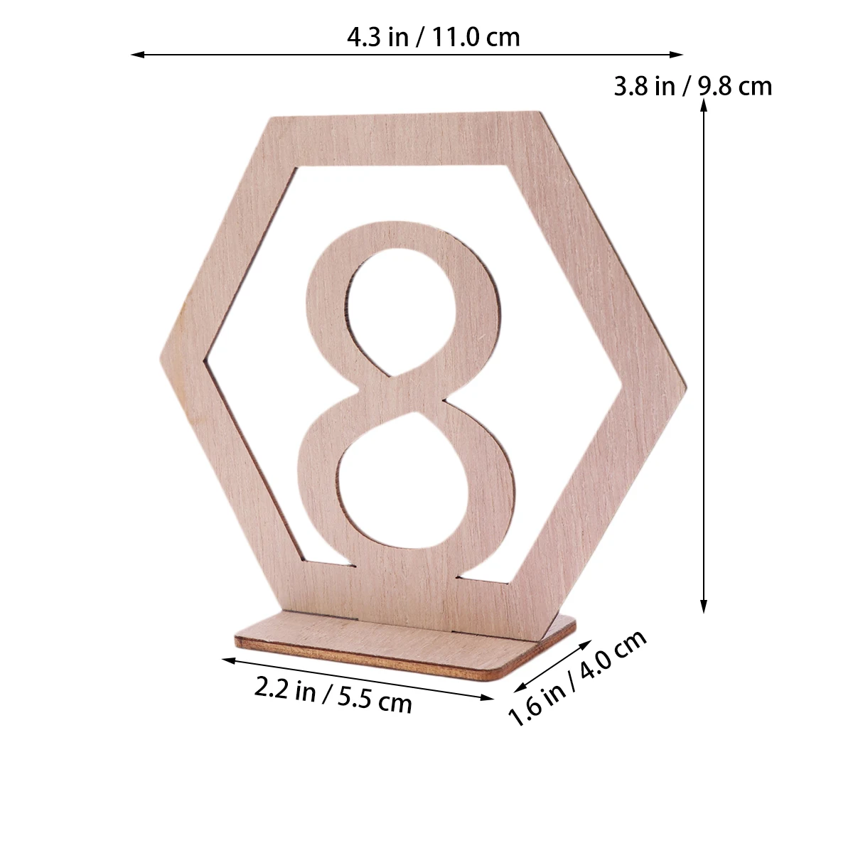 

20pcs Table Wood Wedding Banquet Party Home Event Seating Assignments Hexagon Wood Wedding Number Hollow Reusable