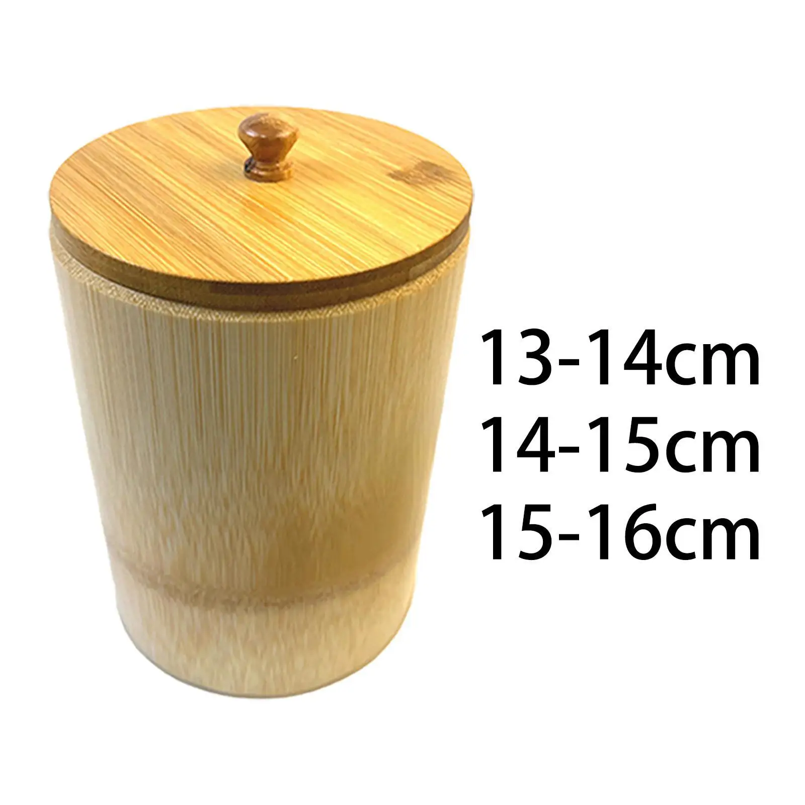 

Bamboo Rice Steamer Bucket Reusable Round Handmade Sushi Rice Tub with Lid with Steamer Cloth for Dinner Household Restaurant