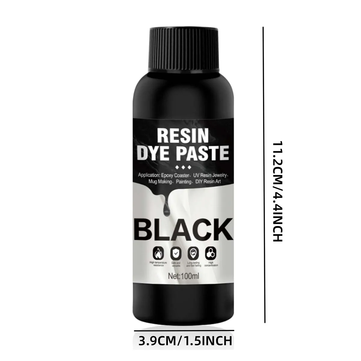 50ml 100ml Hochkonzentrierte Harz-Farbpaste Schwarz Weiß Epoxid-Farbpigment für UV-Harz, DIY Kunstmalerei, Untersetzer, Bastelarbeiten, Schmuck – Detail 8