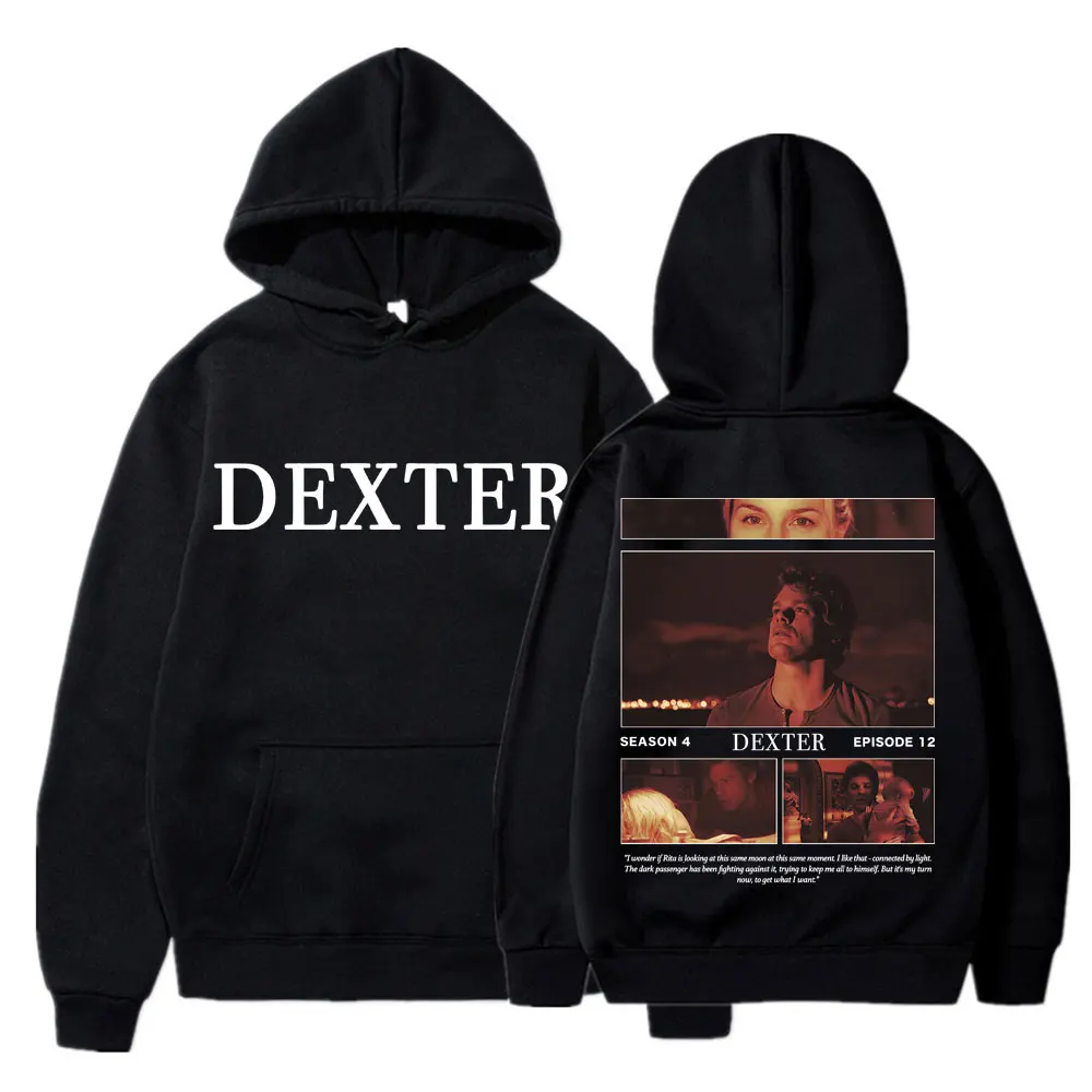 

Толстовки с графическим принтом TV Play Dexter Morgan для мужчин и женщин, винтажные модные классические свитшоты, флисовые повседневные пуловеры оверсайз, уличная одежда