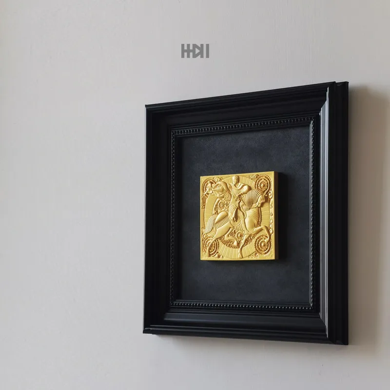 One Plus One | Light Luxury Cement Concrete Three-dimensional Relief Sculpture Decorative Painting 