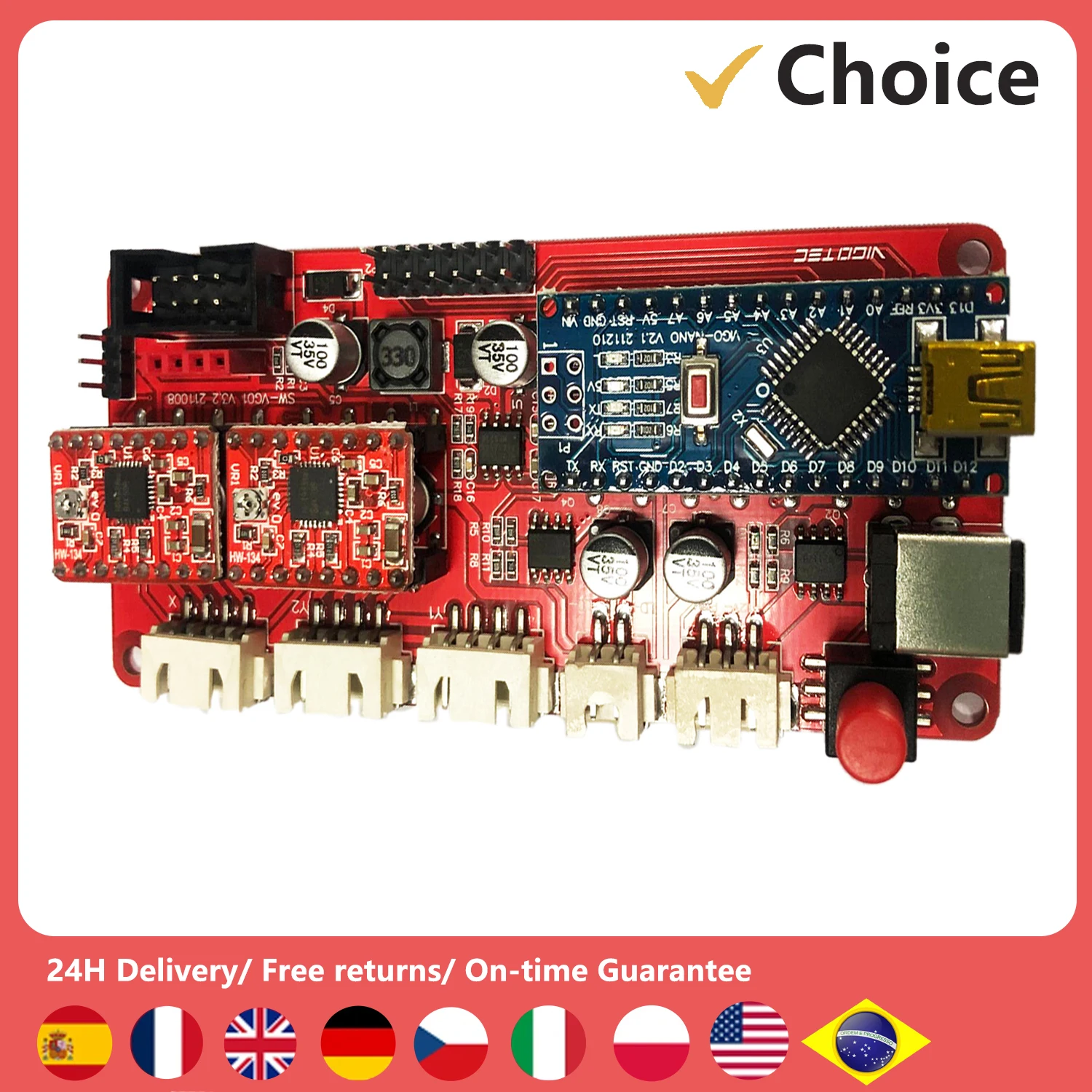 Scheda di controllo del Driver della scheda di controllo dell\'incisore Laser per la lavorazione del legno fai-da-te 12V per macchina per incidere CNC