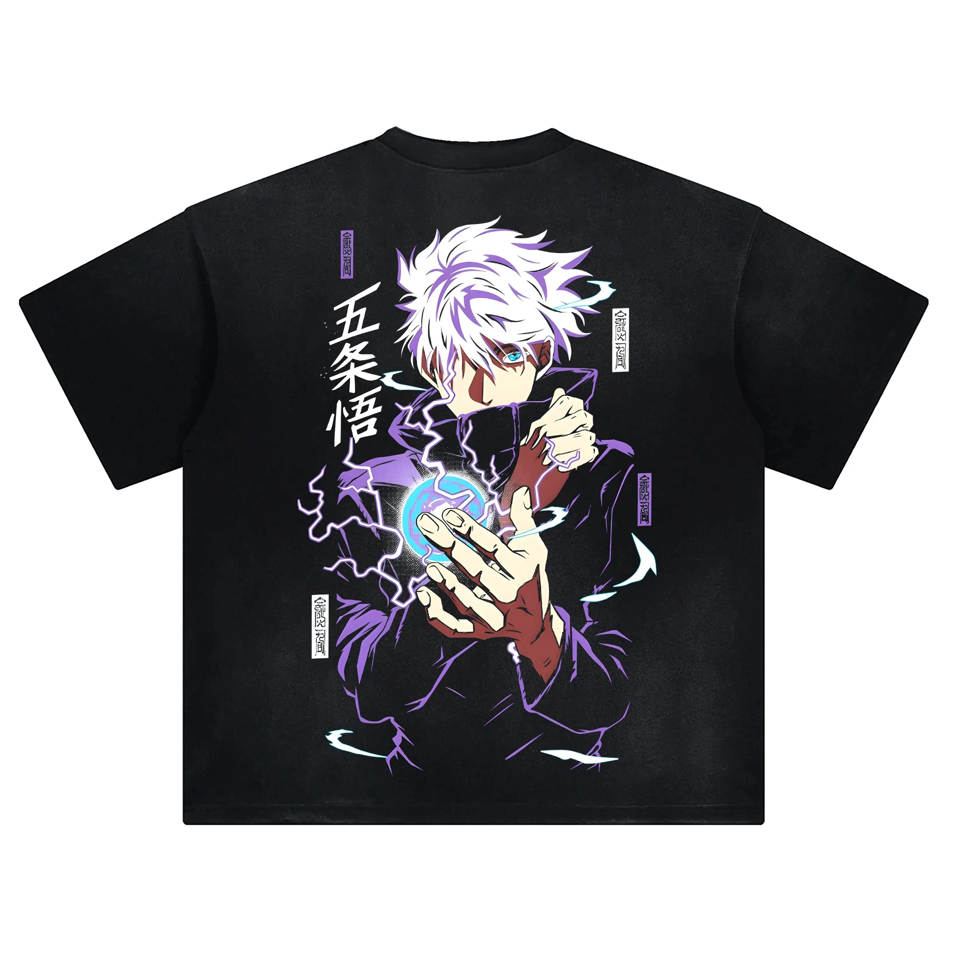 

Anime Jujutsu Kaisen Gojo Satoru Graphic Print Oversized Casual Unisex T-Shirt Soft Breathable Streetwear Top Funny Printed T