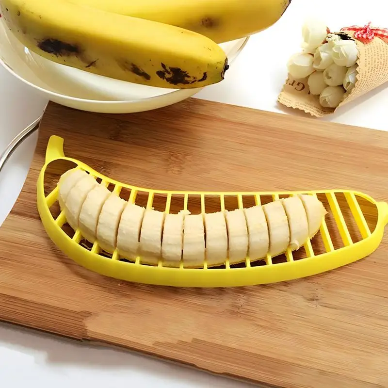 Banana Slicer Kitchen Gadget Handy Strawberry Slicer Banana Kitchen Tool Practical And Ergonomic Fruit Cutters Strawberry Slicer