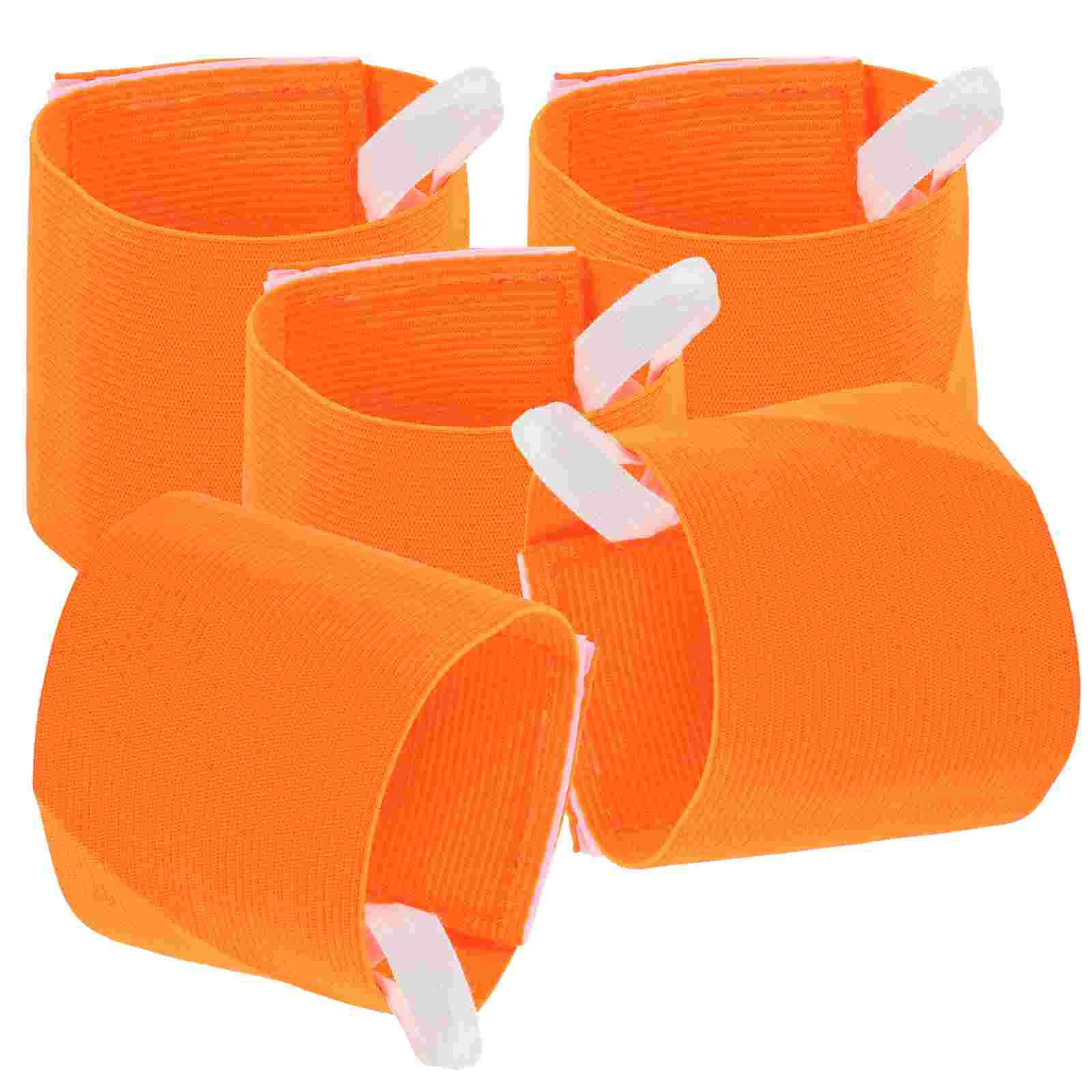 

5 Pcs Anti Arm Bands for Kids Soccer Captain Team Training Aids Adjustable Hook Straps Sports Supplies