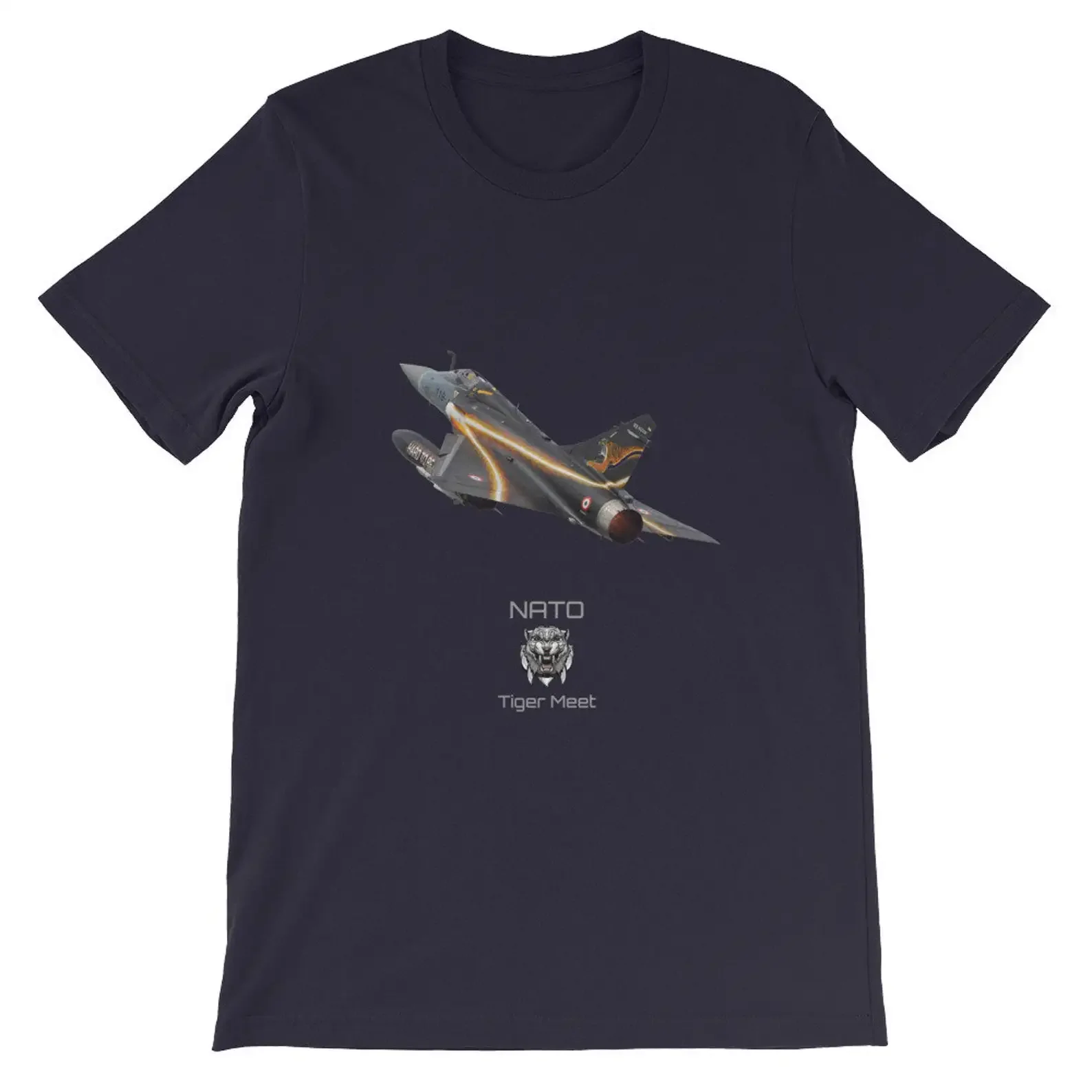 

Футболка Nato Tiger Meet Mirage 2000, истребитель, 100% хлопок, с круглым вырезом и коротким рукавом, летняя повседневная мужская футболка, уличная одежда