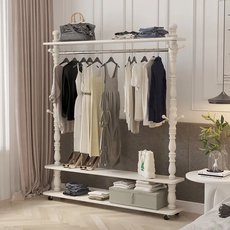 Floor-to-ceiling bedroom drying rack Household hanger Room easy to put clothes rack mobile
